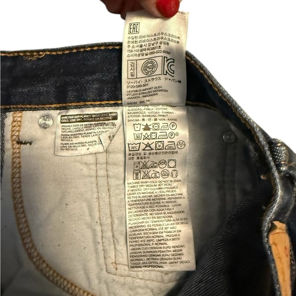 Men’s LEVI’S 505 Jeans 38 x 32 Dark Blue NWOT - Picture 8 of 10